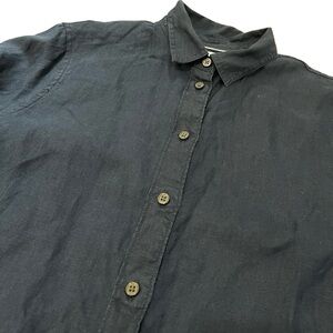 J.Crew Baird McNutt Irish Linen Shirt Women’s S Navy Coastal Classic